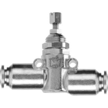ALPHA TECHNOLOGIES AIGNEP Inline Flow Control, 82815-04, 1/4" Tube, Nickel Plated Brass 82815-04
